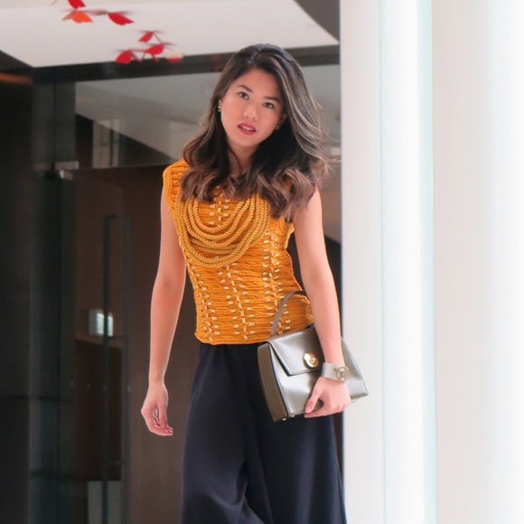 Balmain x H&M Yellow Braided Jersey Top - Picture 10 of 14